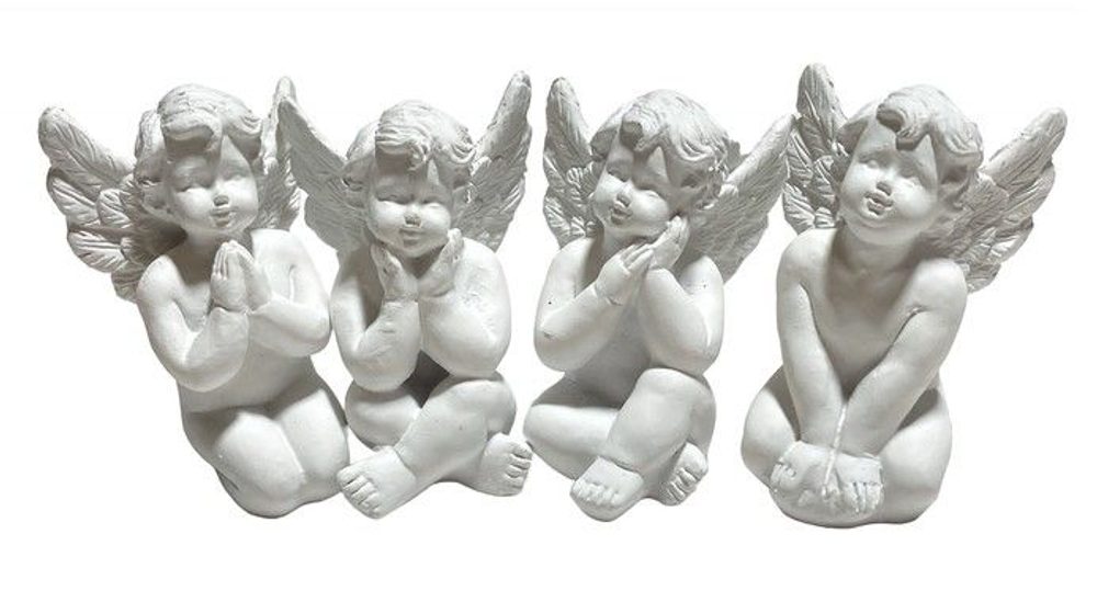 Levně dekorace ANDĚL zasněný, 3,5x2,5cm, v.5cm, polyresin