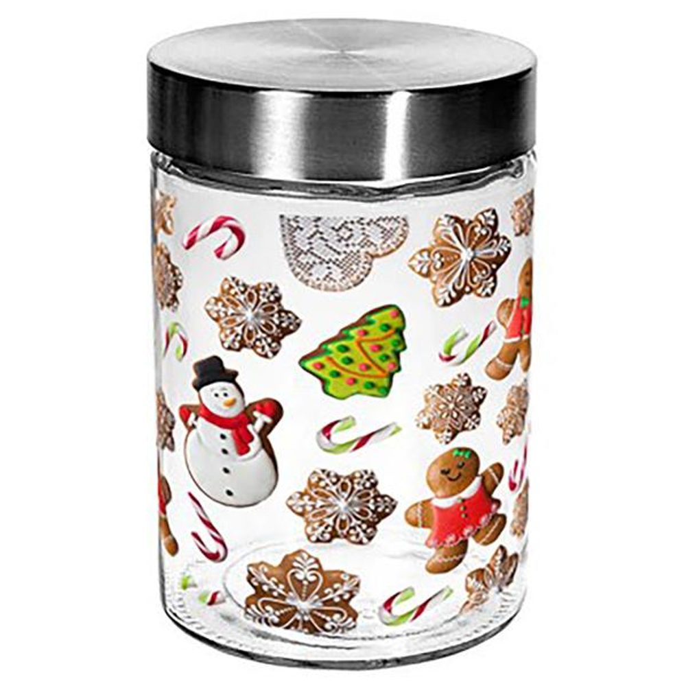 Levně TORO DÓZA NA CUKROVÍ SKLO 1,1L, 11,6X17,5CM PERNÍČKY