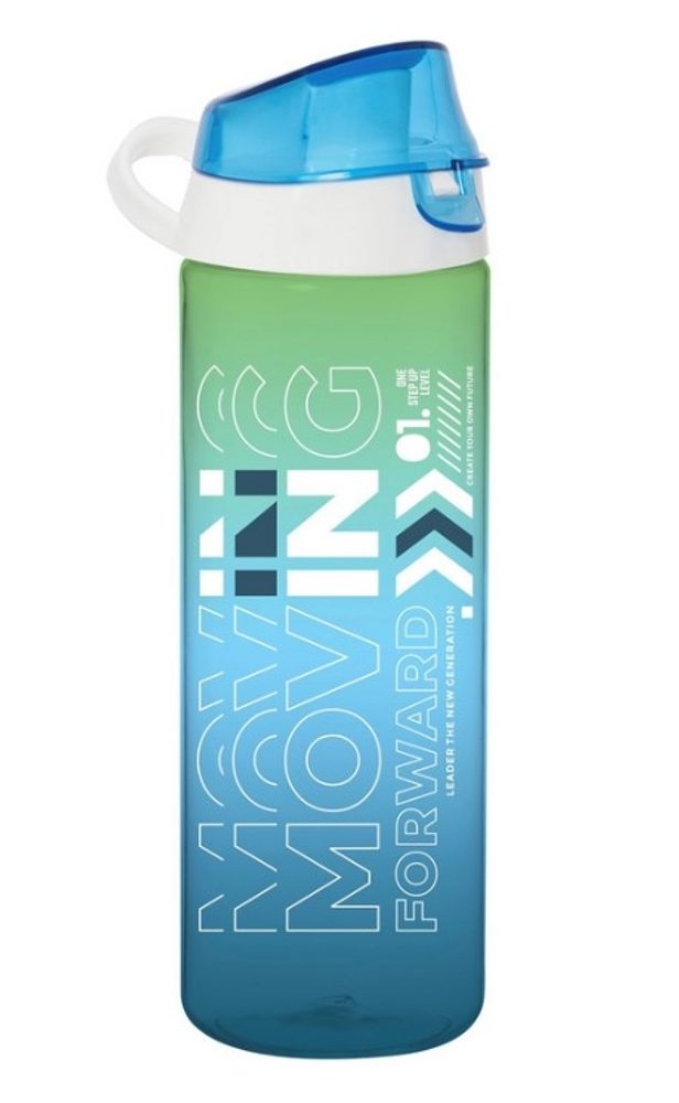 Levně láhev 0,75l MOVING modrozel., nápitka+kryt, sport, plast