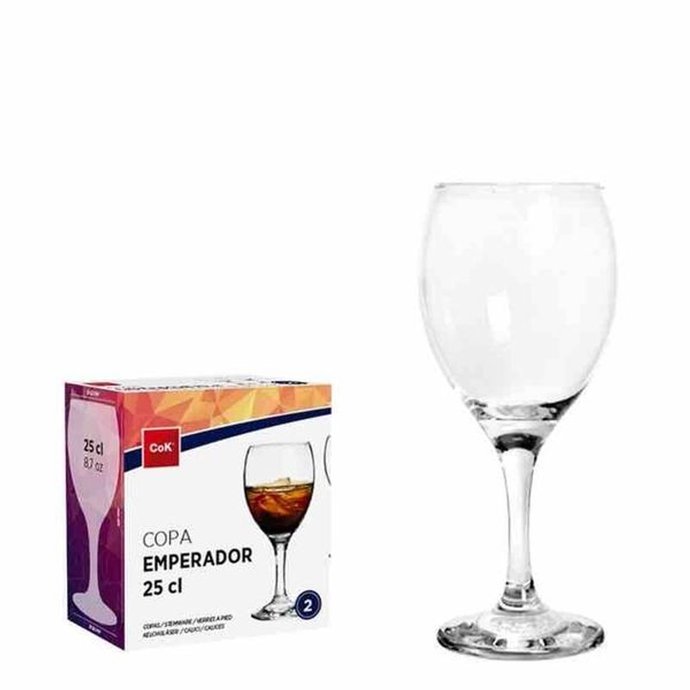Levně Cegeco SADA SKLENIC NA ČERVENÉ VÍNO 250 ML, 2KS, SKLO