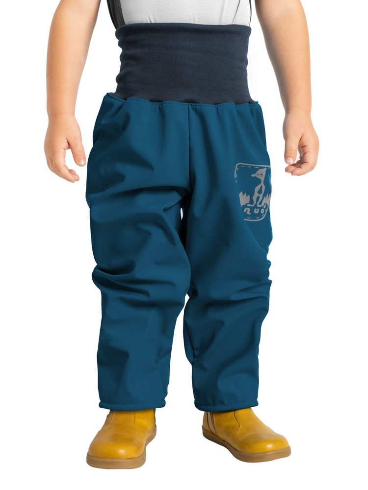 Batolecí softshellové kalhoty bez zateplení Basic, Kobaltová - 80/86 - 12-18 měsíců