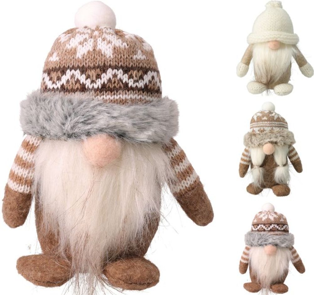 Levně SKŘÍTEK 13cm, stojící, textil, mix druhů, dek.