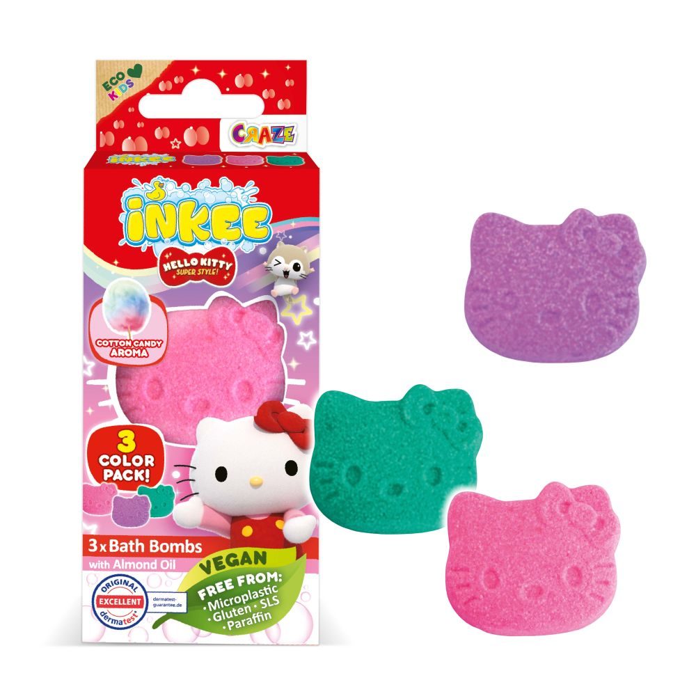 Levně INKEE - Mini pack šumivá bomba - Hello Kitty