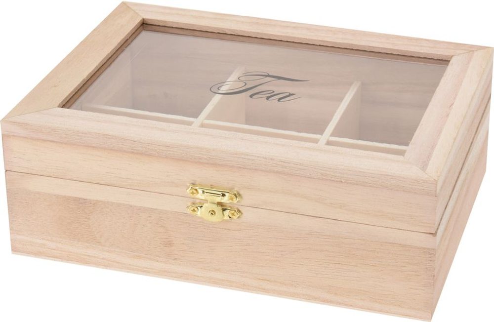 Levně box-sáčkový čaj 21x16x7,5cm, TEA, dřevo