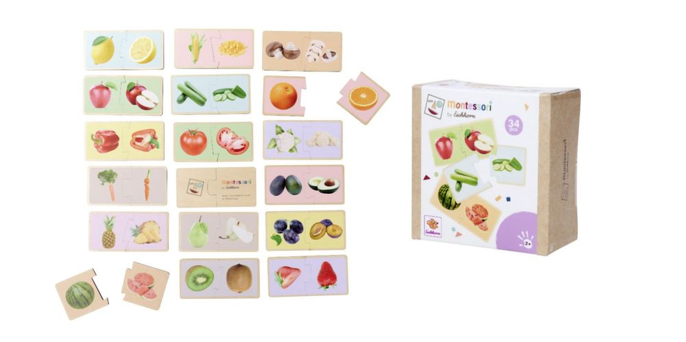 Levně Montessori Puzzle ovoce a zelenina