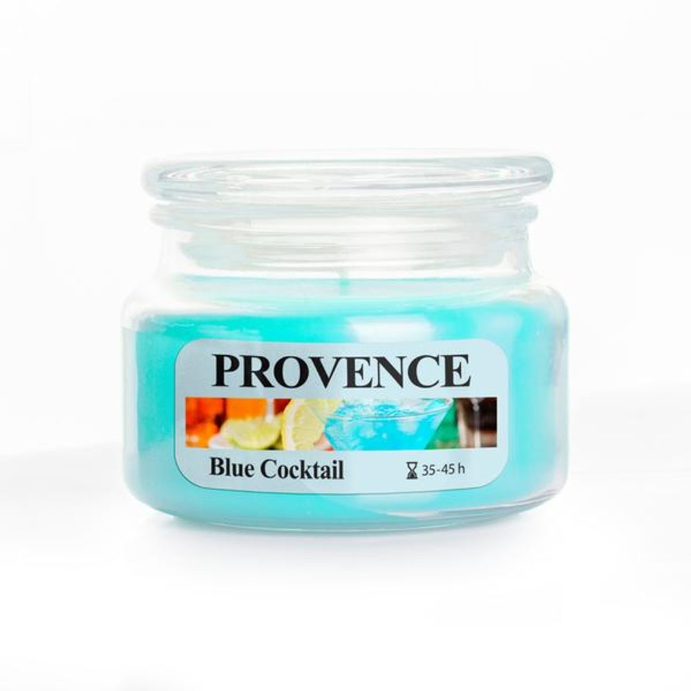 Levně Provence SVÍČKA VE SKLE S VÍČKEM 200G BLUE COCKTAIL