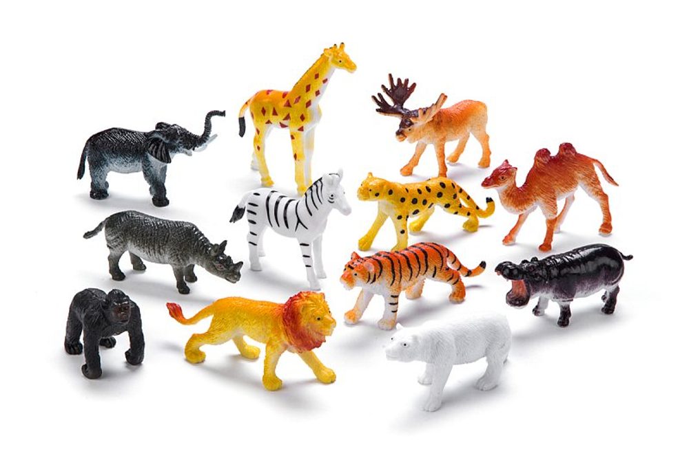 Levně FAUNICA Zvířátka figurky v tubě - Safari