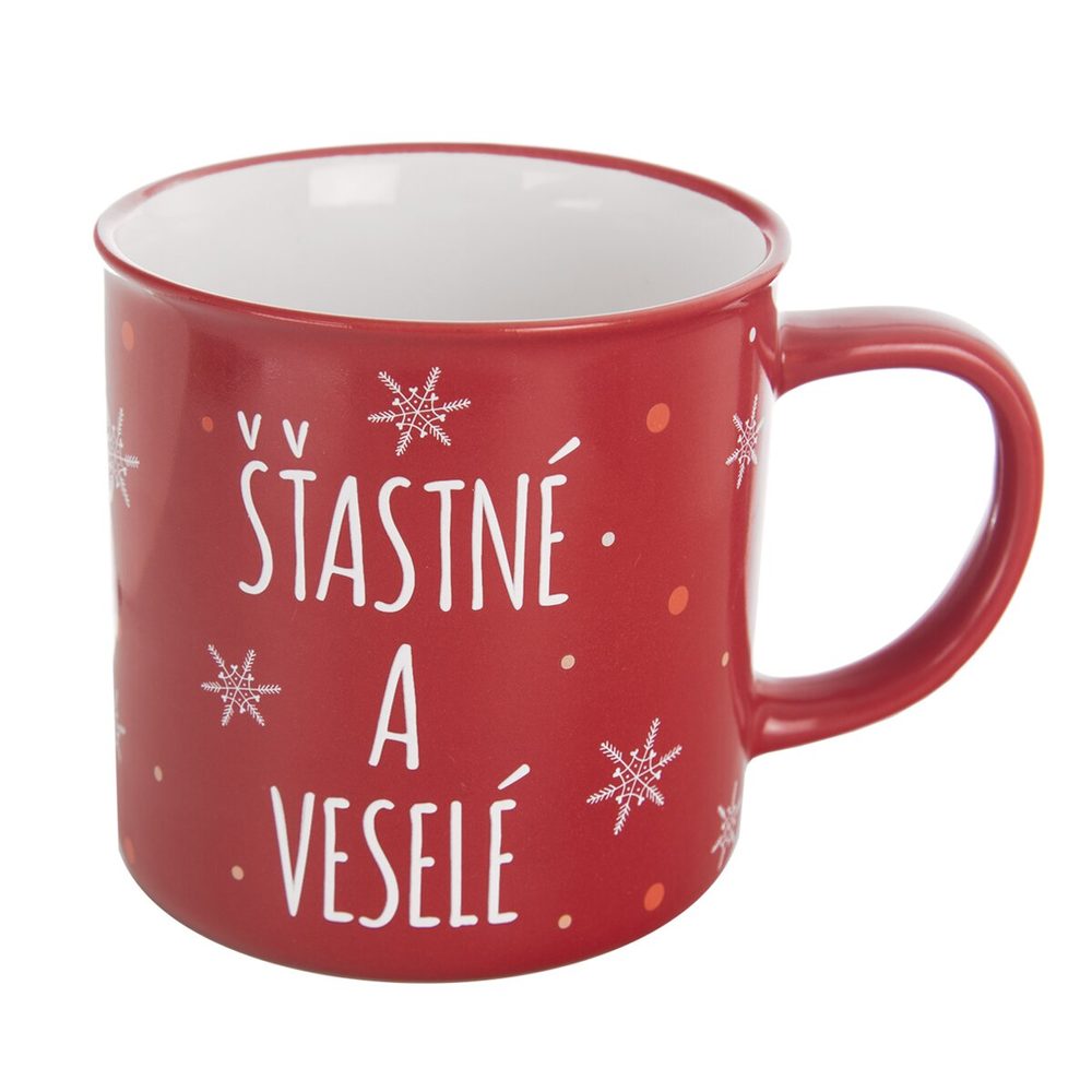 Levně Hrnek ker. VLOČKA Šťastné a veselé 0,51 l