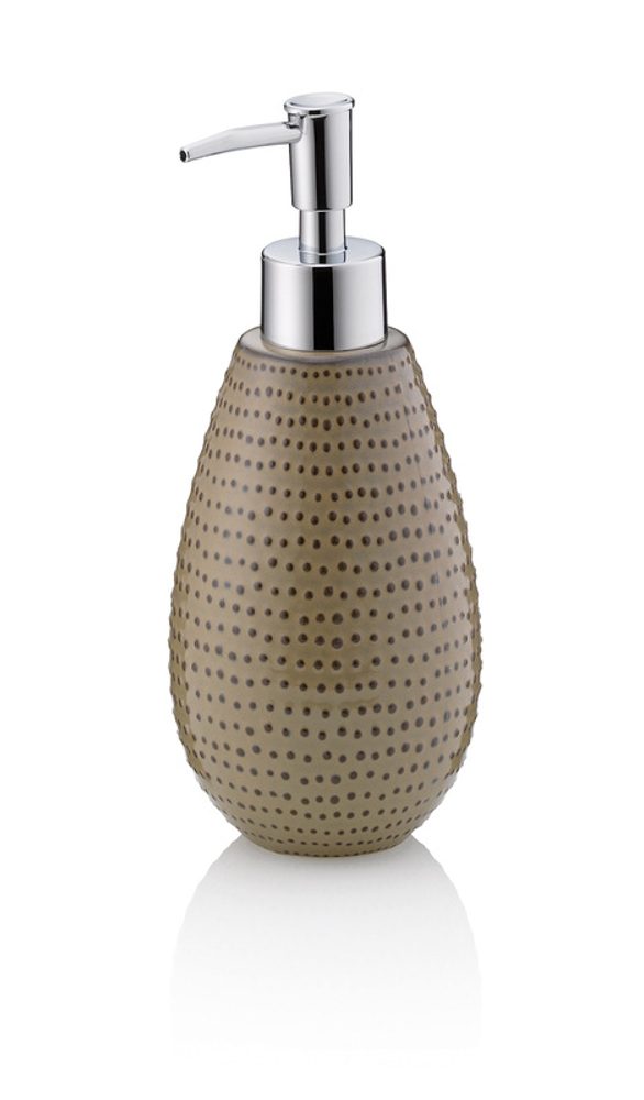 Levně KELA Dávkovač mýdla Dots keramika moka 350 ml KL-23606