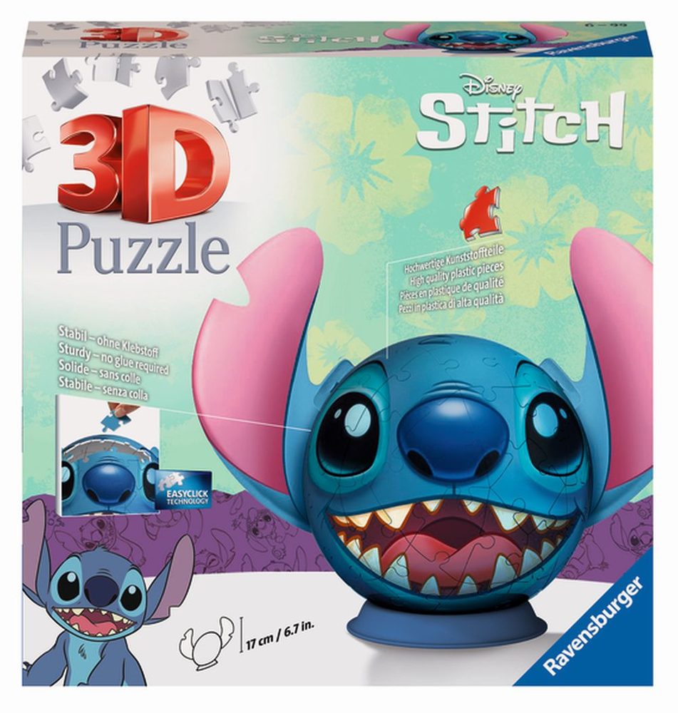 Levně Puzzle-Ball Disney: Stitch s ušima 72 dílků