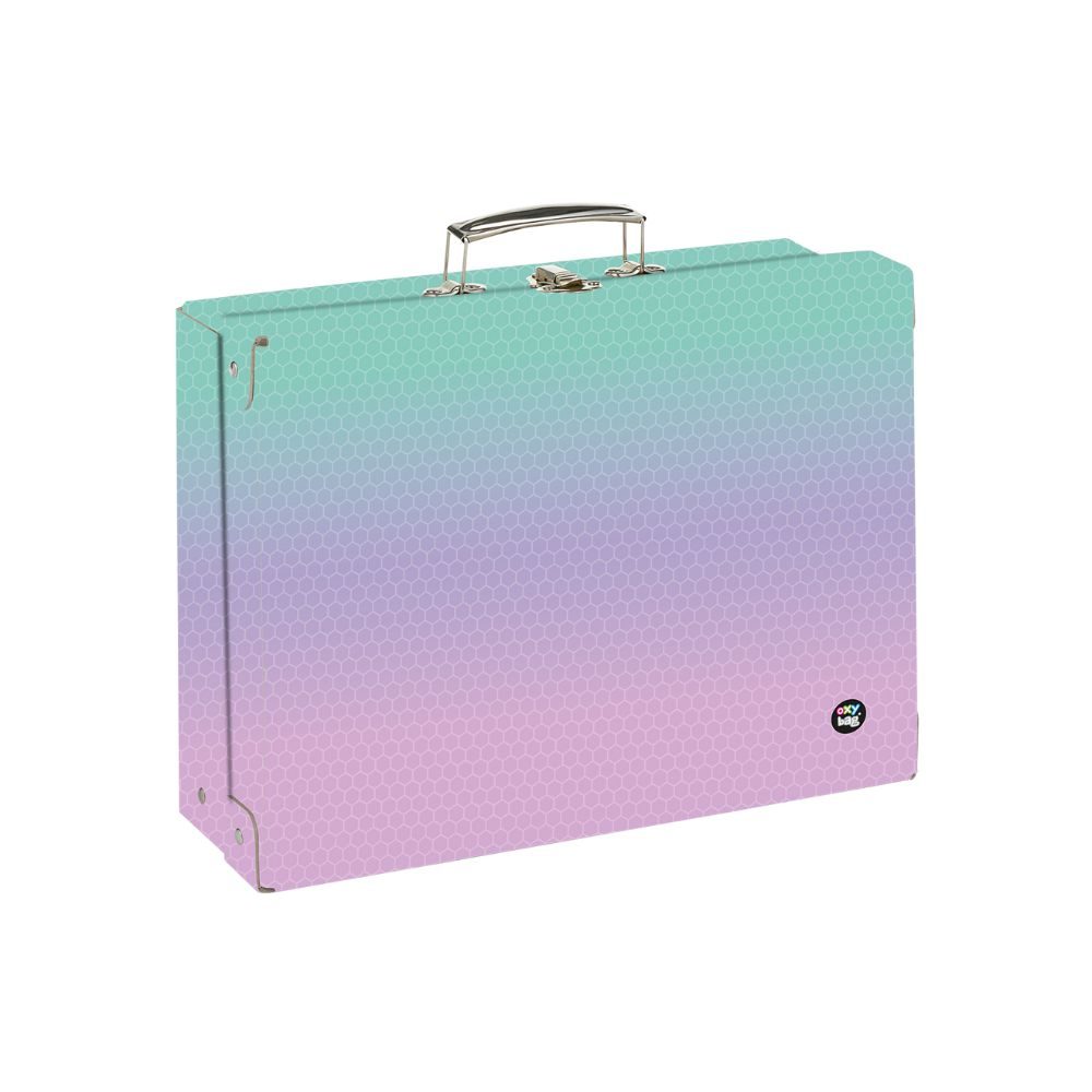 Levně Kufřík lamino hranatý A4 OXY NEXT Ombre Pink