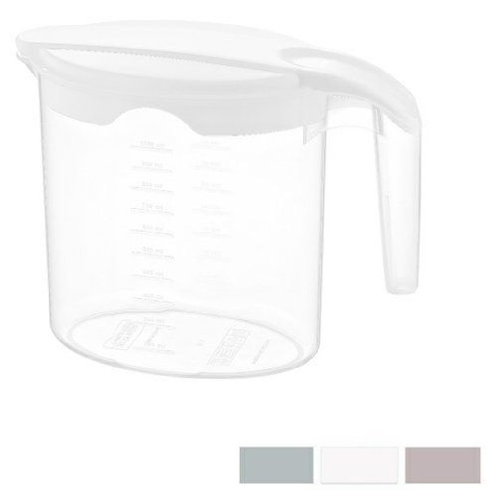 Levně džbán 1,0l odměrka, víčko, 20x10x15cm, plast