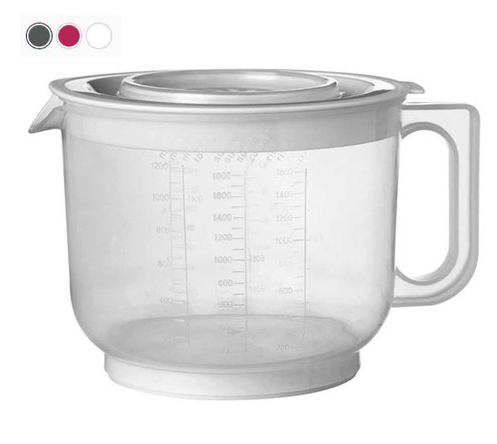 Levně mísa 2,0l s výlevkou, odměrkou+víko, plast