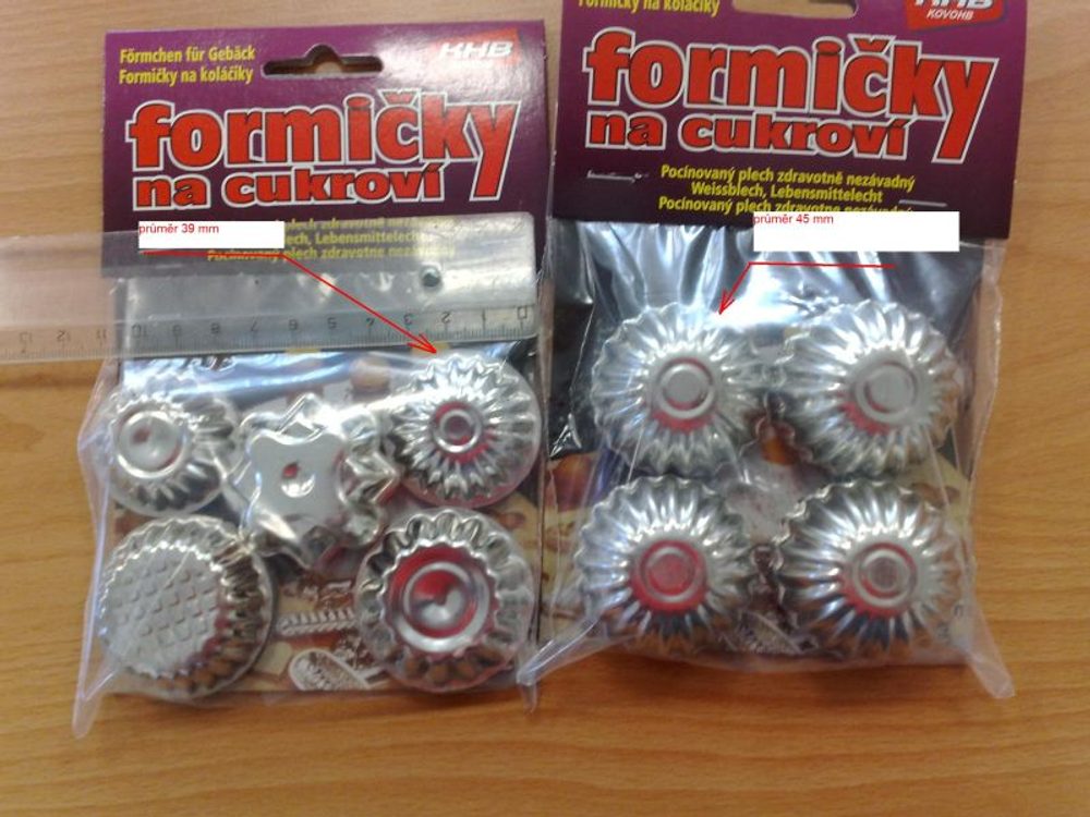 Levně form.Košík d40mm mini, 30ks sada, pocín