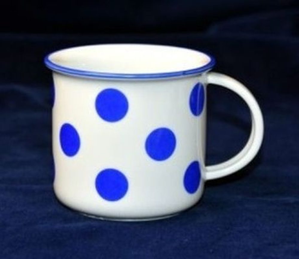 Levně hrnek 250ml TINA - MODRÝ PUNTÍK, čes.porcelán