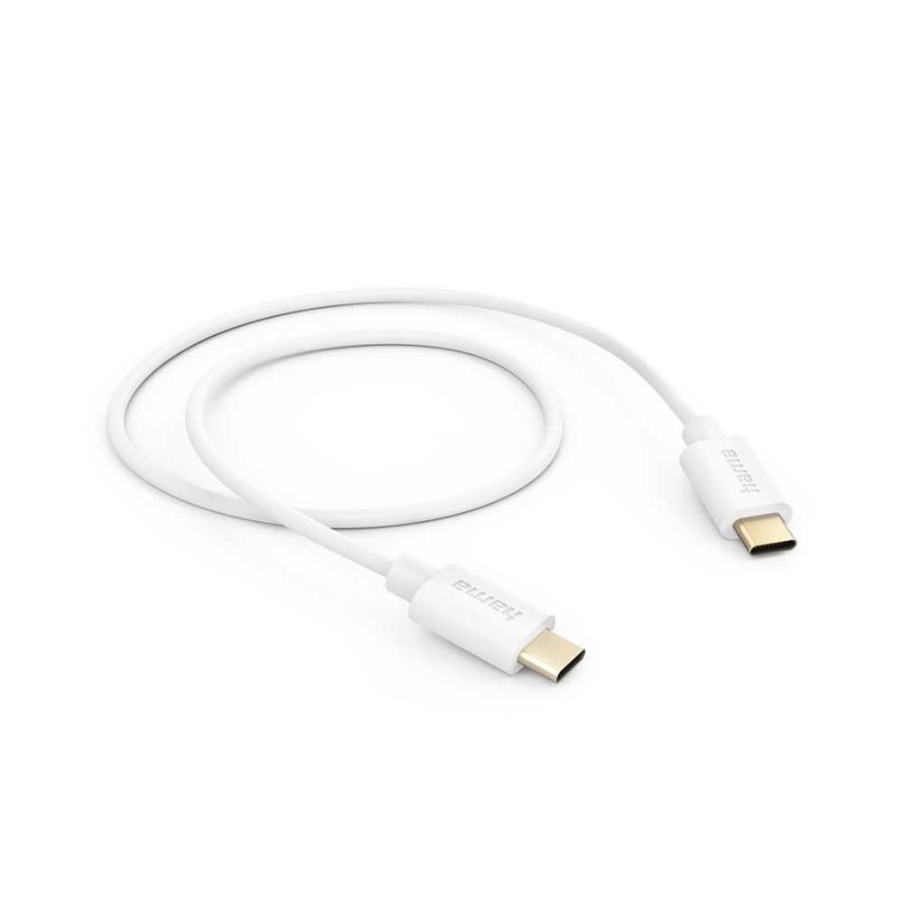 Levně Hama kabel USB-C 2.0 typ C-C 1 m, bílá