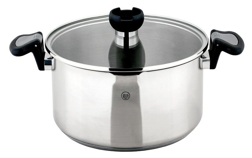Levně CS SOLINGEN Hrnec s cedící poklicí nerez Aron 24 cm CS-060589