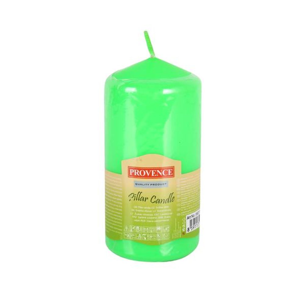 Levně Provence SVÍČKA VÁLEC ZELENÁ 65X125MM 330G PARAFÍN