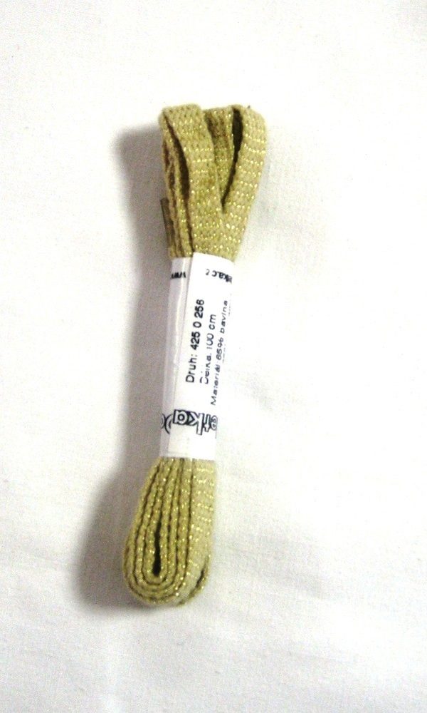 Levně Šňůrky placaté 60 cm, Barva: smetanová