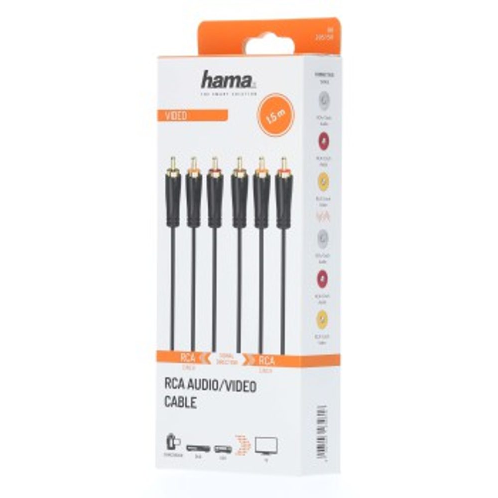 Hama AV kabel 3cinch 1,5 m (obrázek 2)