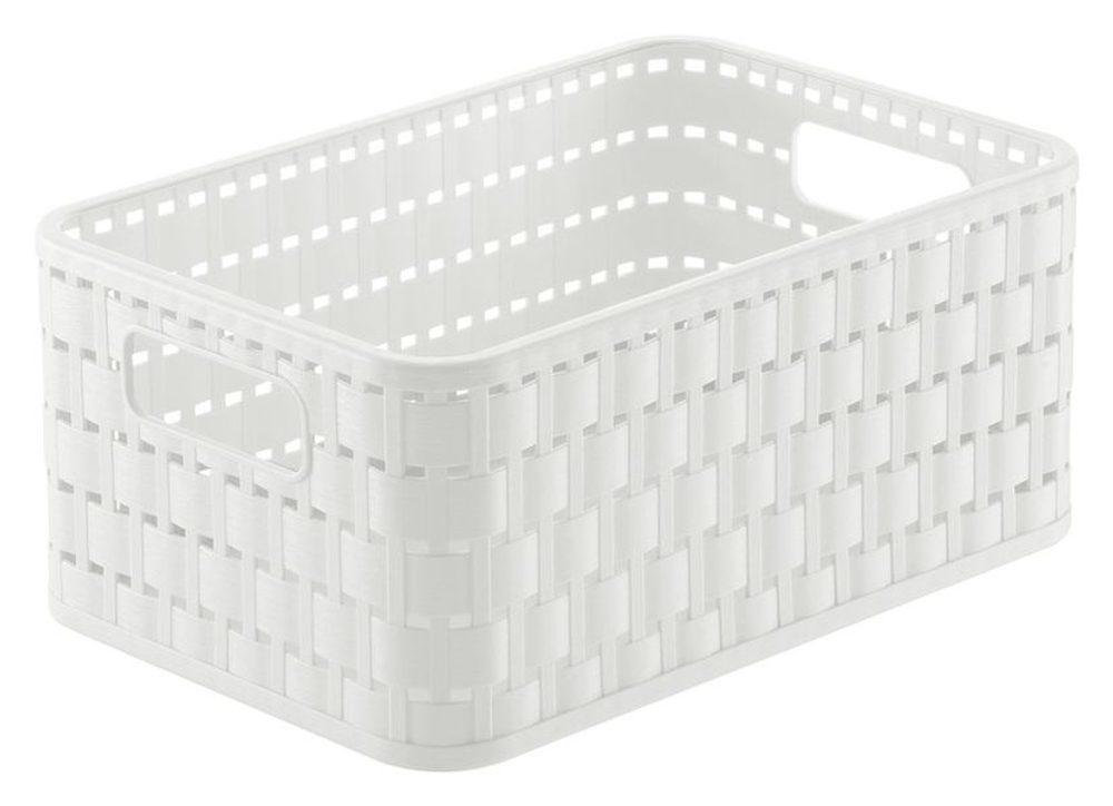 Levně koš-box 4,0l bílý COUNTRY A 6, 23,7x15,8x10,8, plast