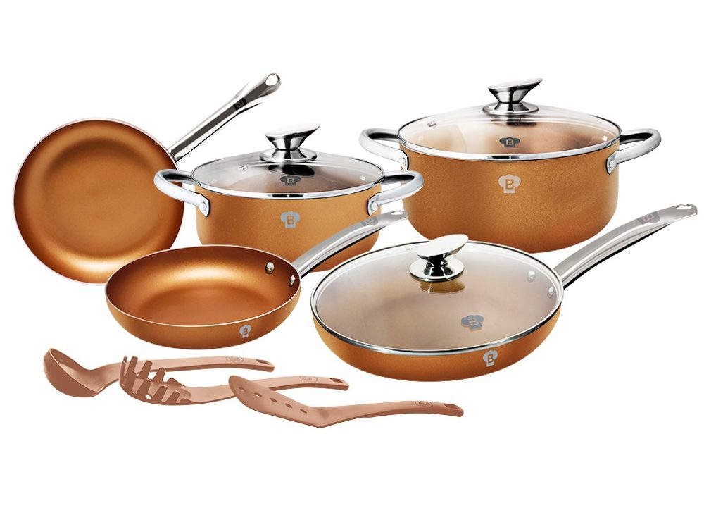 Levně BLAUMANN Sada nádobí s nepřilnavým povrchem Le Chef Line Rosegold 11 ks BL-3342