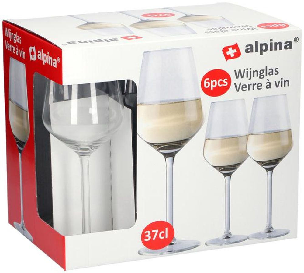 Levně Alpina SKLENICE NA BÍLÉ VÍNO ALPINA 370ML 6KS
