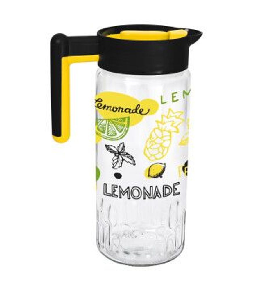 Levně džbán 1,46l, LEMONADE, vroubk.sklo/plast