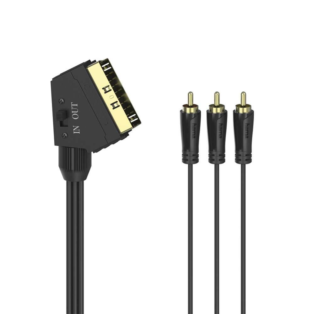 Levně Hama AV kabel SCART - 3 cinch 1,5m, IN/OUT