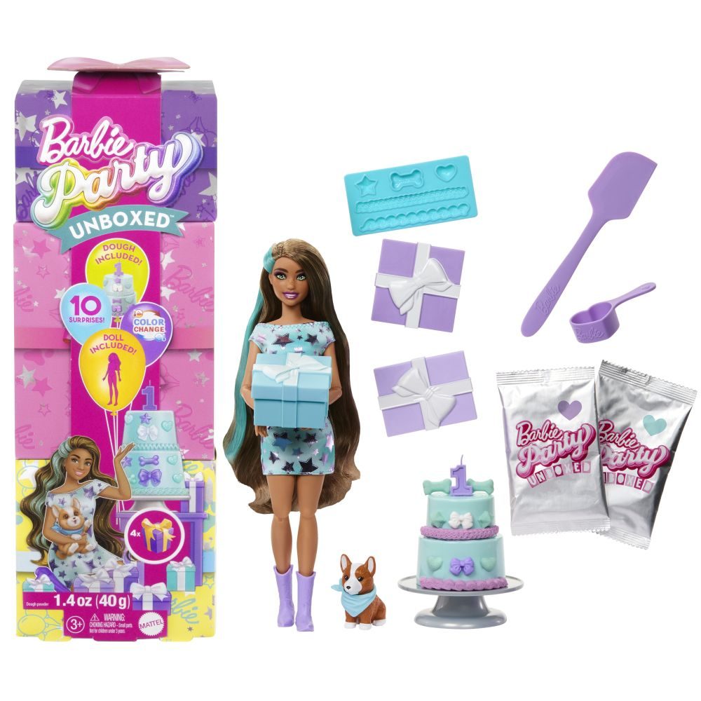 Levně BRB PARTY REVEAL BARBIE - TYRKYSOVÁ