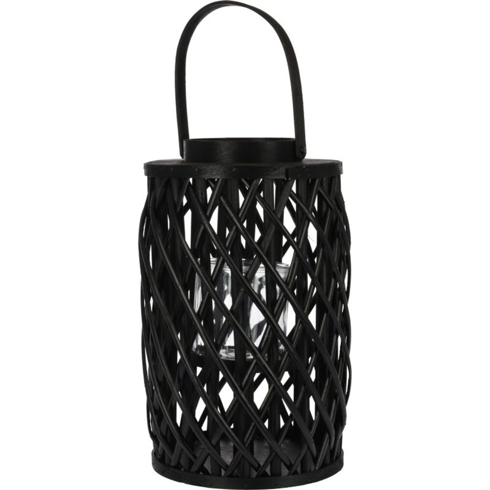 Levně PROGARDEN Lucerna na svíčku 40 cm černá vrba KO-438900090