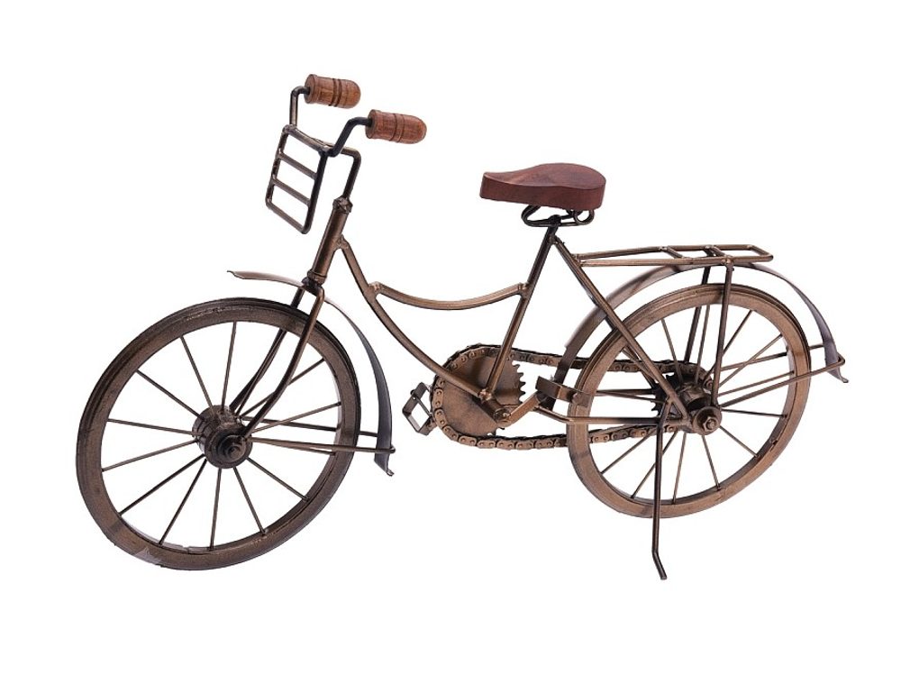 Levně HOMESTYLING Dekorace stojící BICYKL 47 cm měděná KO-A78100010mede
