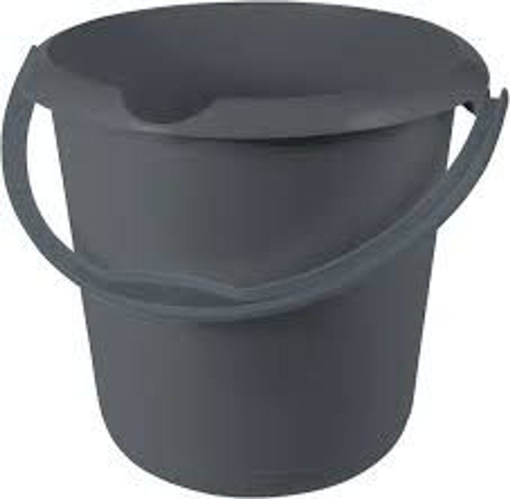 Levně vědro 10l s výlev. ECO šedá, d30x28cm, plast