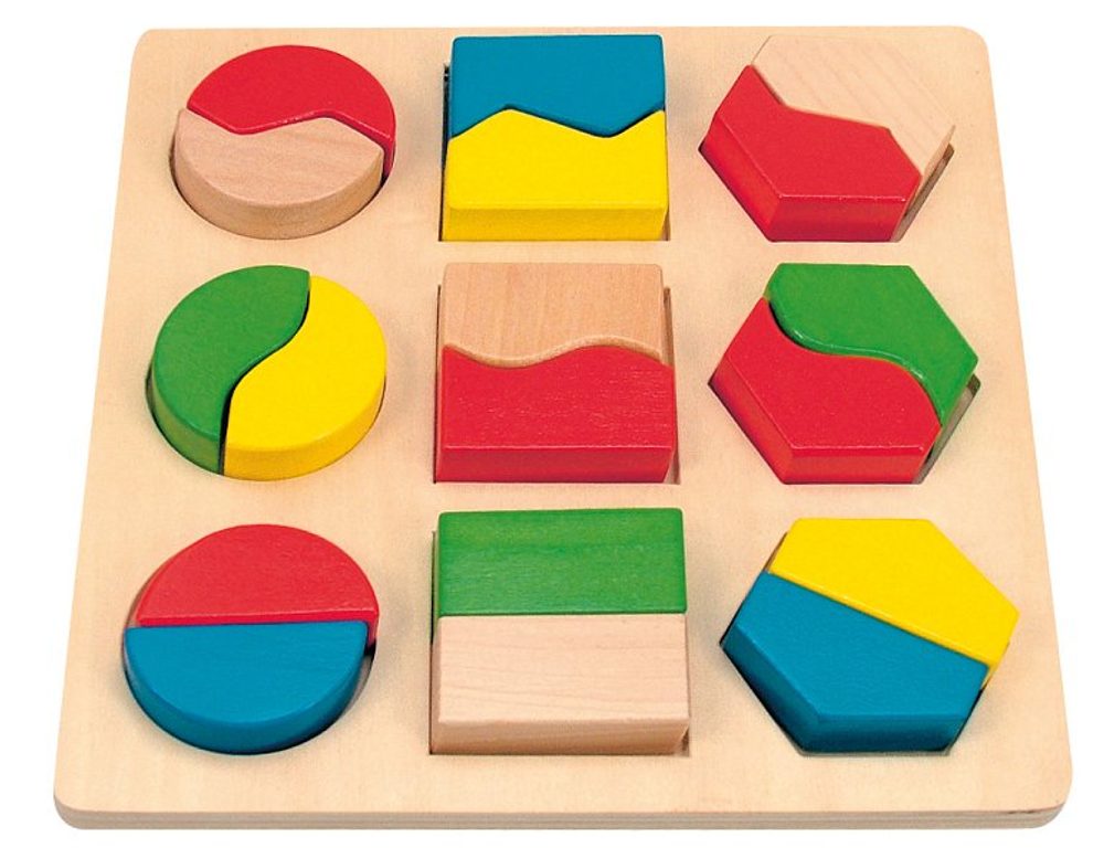 Levně WOODY Destička s geometrickými tvary