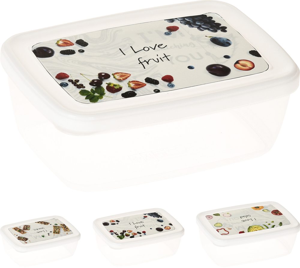 Levně box-sada 3ks (0,4l+0,55l+0,85l), Ilove fruit, obdélník