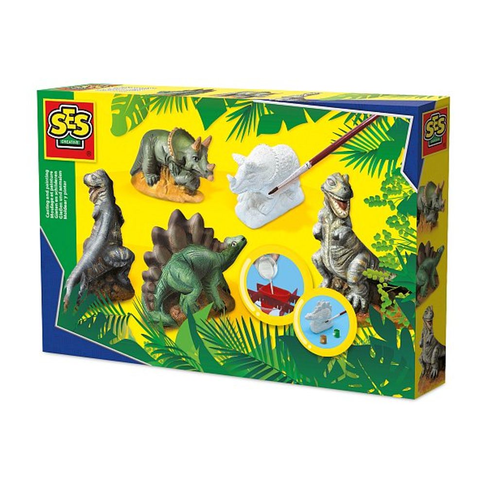 Levně SES Sádrový trojkomplet - dinosauři