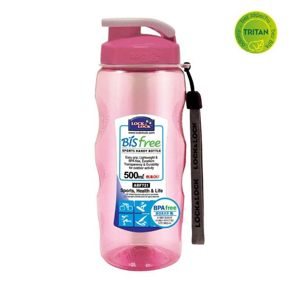 Levně LOCKNLOCK LÁHEV NA VODU BISFREE 500ML, RŮŽOVÁ