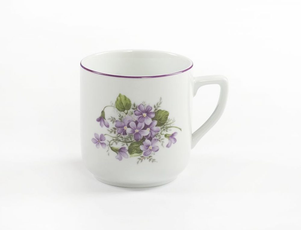 hrnek 400ml PĚTKA-FIALKY 8354 V+V3, čes.porcelán