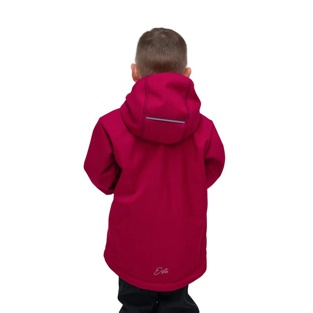 ESITO Dětská zimní softshellová bunda s beránkem Red - 98 červená