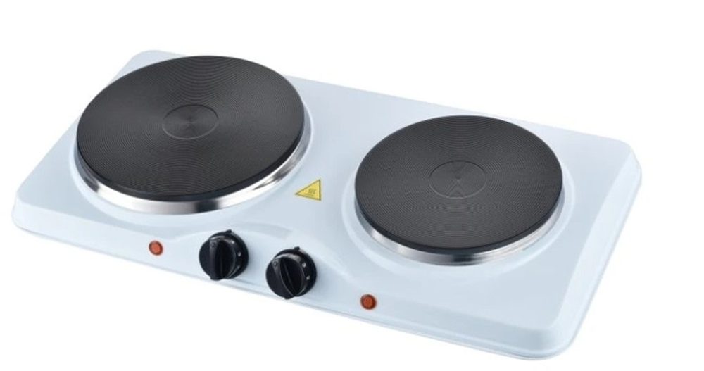Levně vařič 2plotýnkový BRAVO B-4988 bílý, d18,5cm-1500W, 15cm-1000W