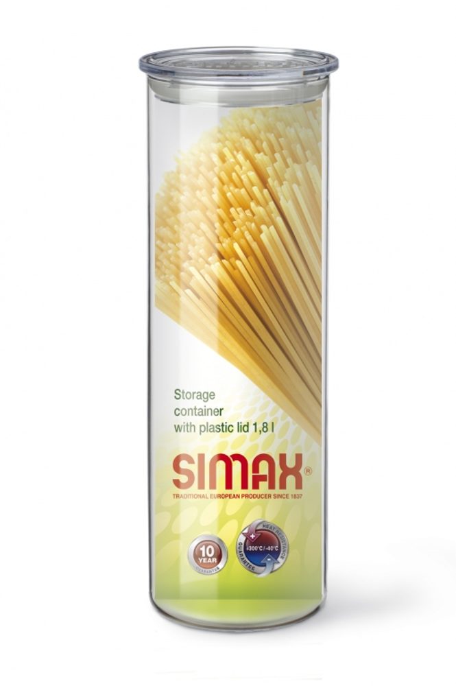 Levně dóza 1,80l, d96x290mm, sklo, zásobnice na špagety SIMAX