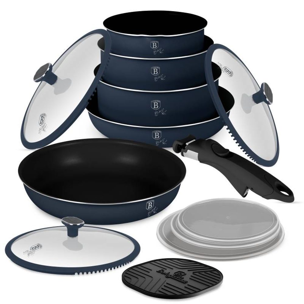 Levně BERLINGERHAUS Sada nádobí s titanovým povrchem 13 ks Deep Sea Collection BH-8417