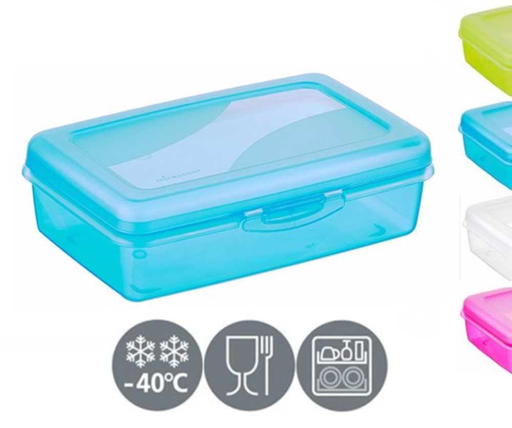 Levně box 0,60l svačina MIX barev 14,5x9,5x5,5cm,klick, plast