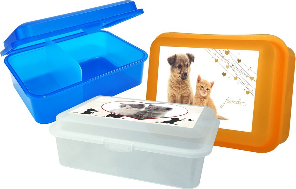 Levně box 1,50l, svačina, dělený, MAZLÍČI-friends, 18x13x7cm, plast