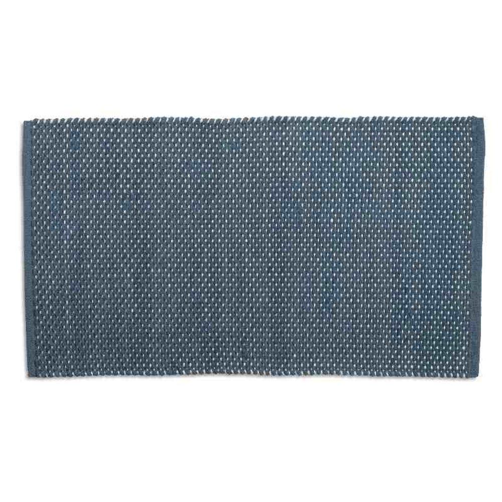 Levně KELA Koupelnová předložka Miu směs bavlna/polyester kouřově modrá 100,0x60,0x1,0cm KL-24730