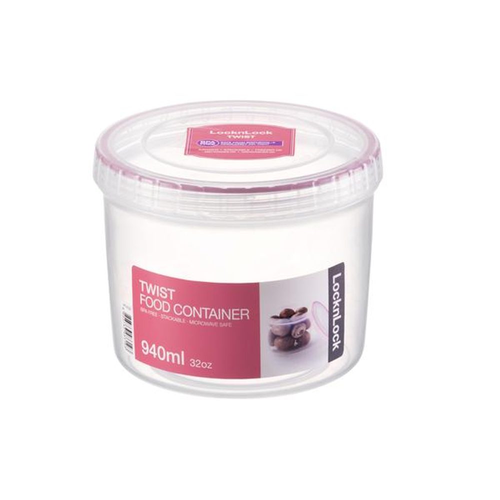 Levně LOCKNLOCK DÓZA NA POTRAVINY L&L TWIST KULATÁ 940ML