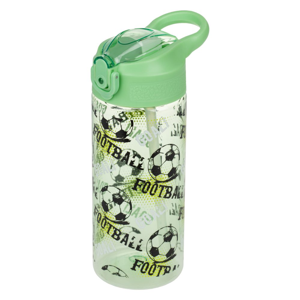 Levně BAAGL Tritanová láhev na pití s brčkem Fotbal 500 ml