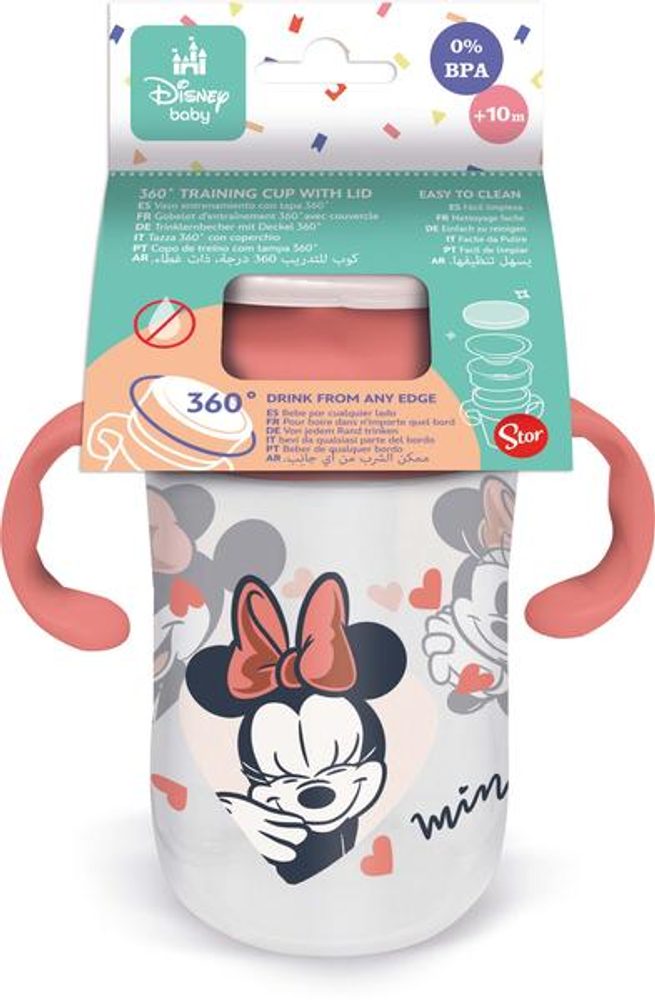 Levně STOR HRNEK S ÚCHYTY TRÉNINKOVÝ MINNIE 395 ML