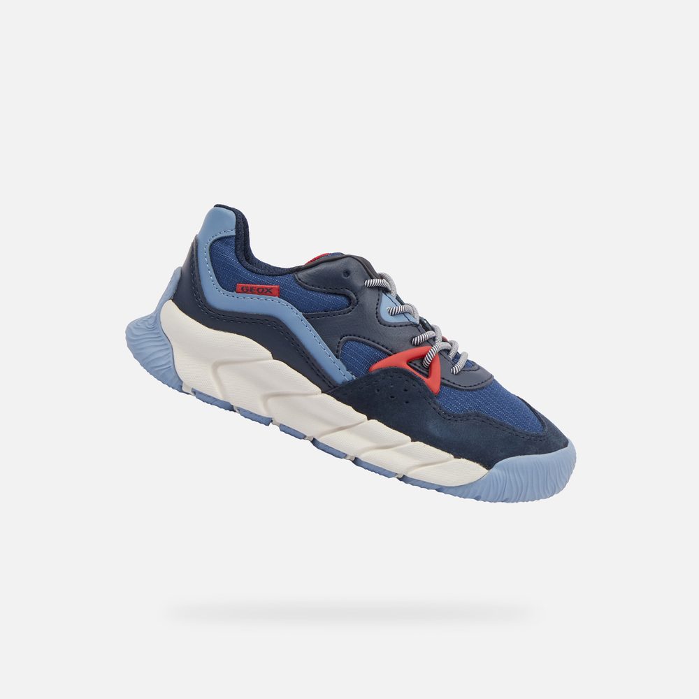 Levně Modré chlapecké tenisky Geox Flexyper Pro Boy - 28