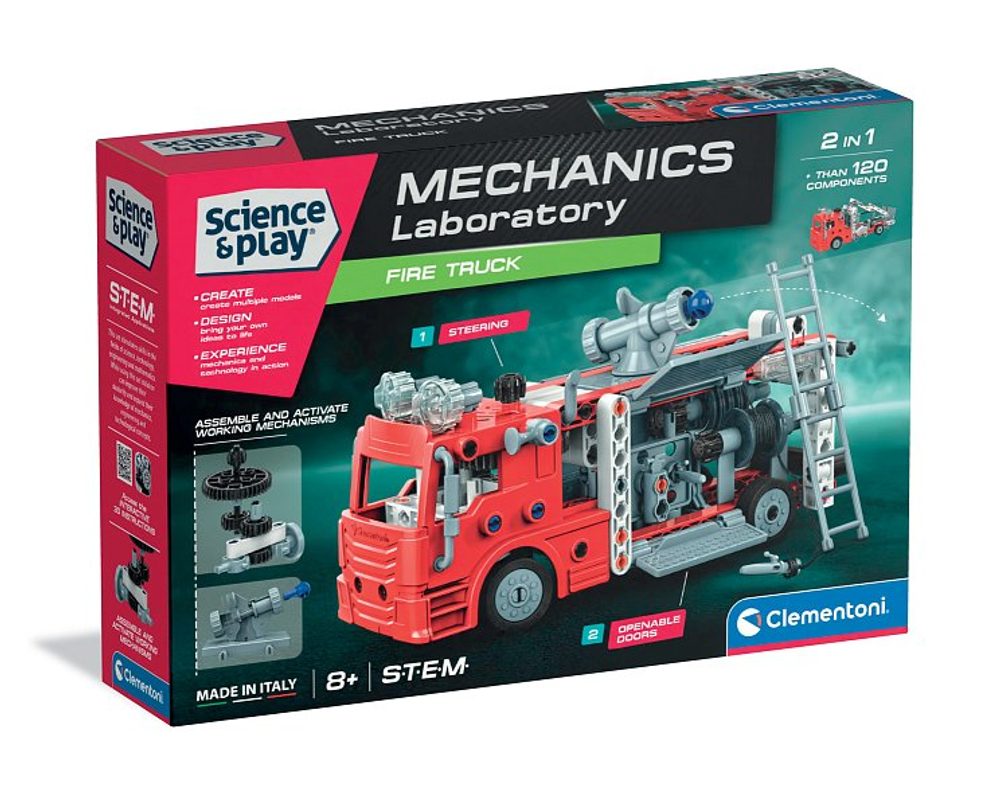 Levně CLEMENTONI Science and Play - Mechanická laboratoř - Hasičské auto